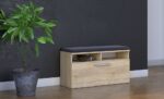 Riva Shoe Cabinet with Seat in Sonoma Oak - Image 3