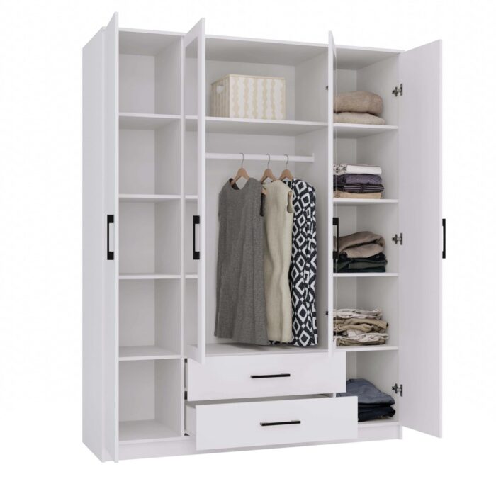 Wardrobe Remos 160 White - Image 2