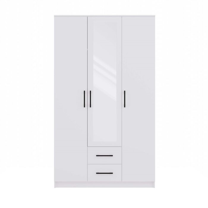 Wardrobe Remos 120 Mirror White - Image 5