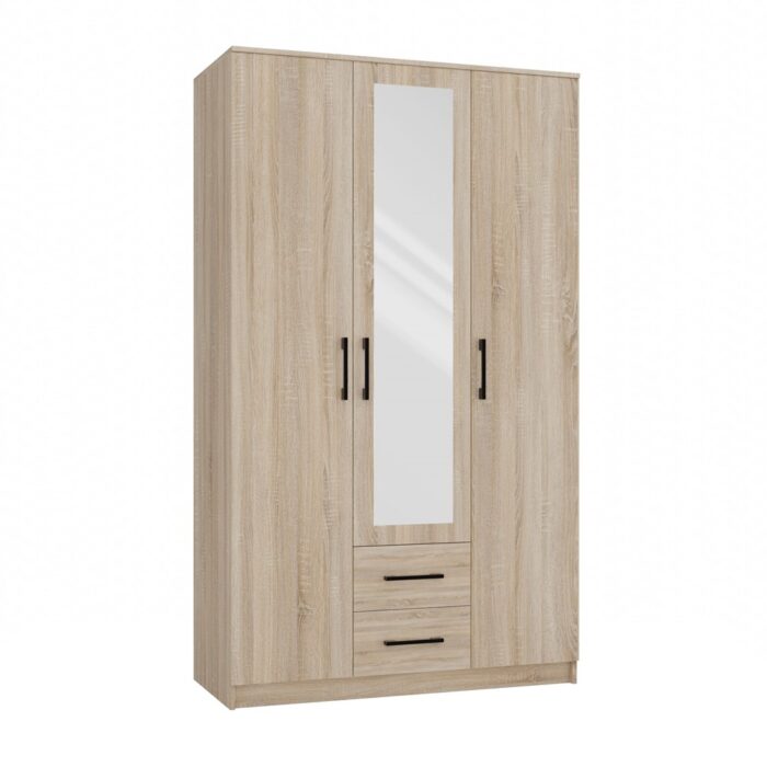 Wardrobe Remos 120 Mirror Sonoma Oak - Image 1