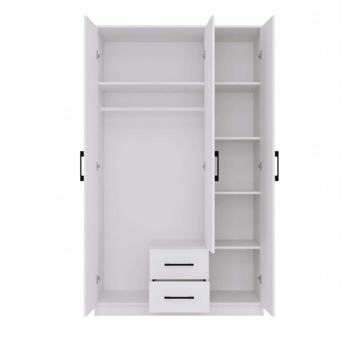 Wardrobe Remos 120 Mirror White - Image 6
