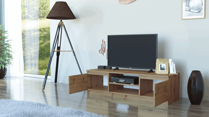 TV Stand Dalton 120 Artisan Oak - Image 4