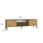 TV Cabinet Elwood 160 Oak Ribbed Front - Image 10