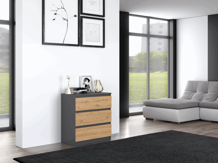 Malwa M3 Compact Cabinet – Anthracite & Oak - Image 7