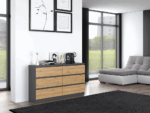 Malwa M6 Dresser - Anthracite & Artisan Oak - Image 8