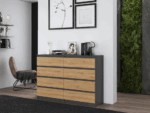 Malwa M8 Dresser - Anthracite & Artisan Oak - Image 7