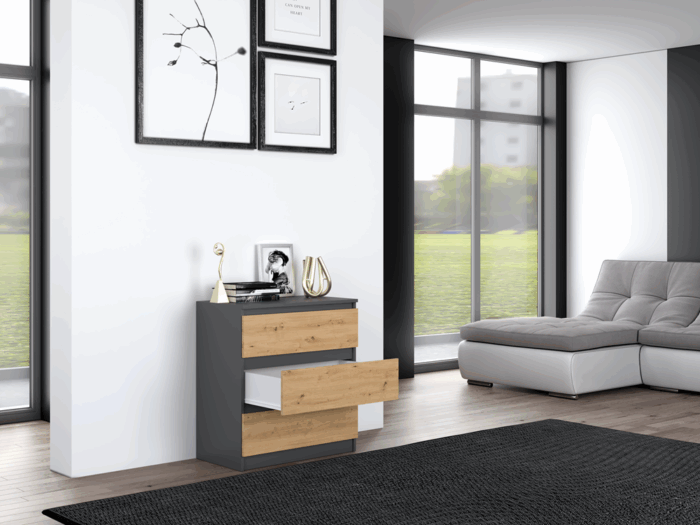 Malwa M3 Compact Cabinet – Anthracite & Oak - Image 6