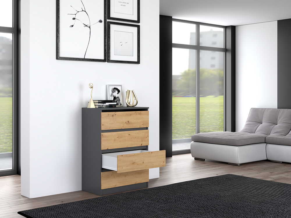 R_M_4_open Malwa M4 Chest of Drawers - Anthracite & Artisan Oak - Image 4