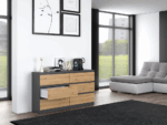 Malwa M6 Dresser - Anthracite & Artisan Oak - Image 6