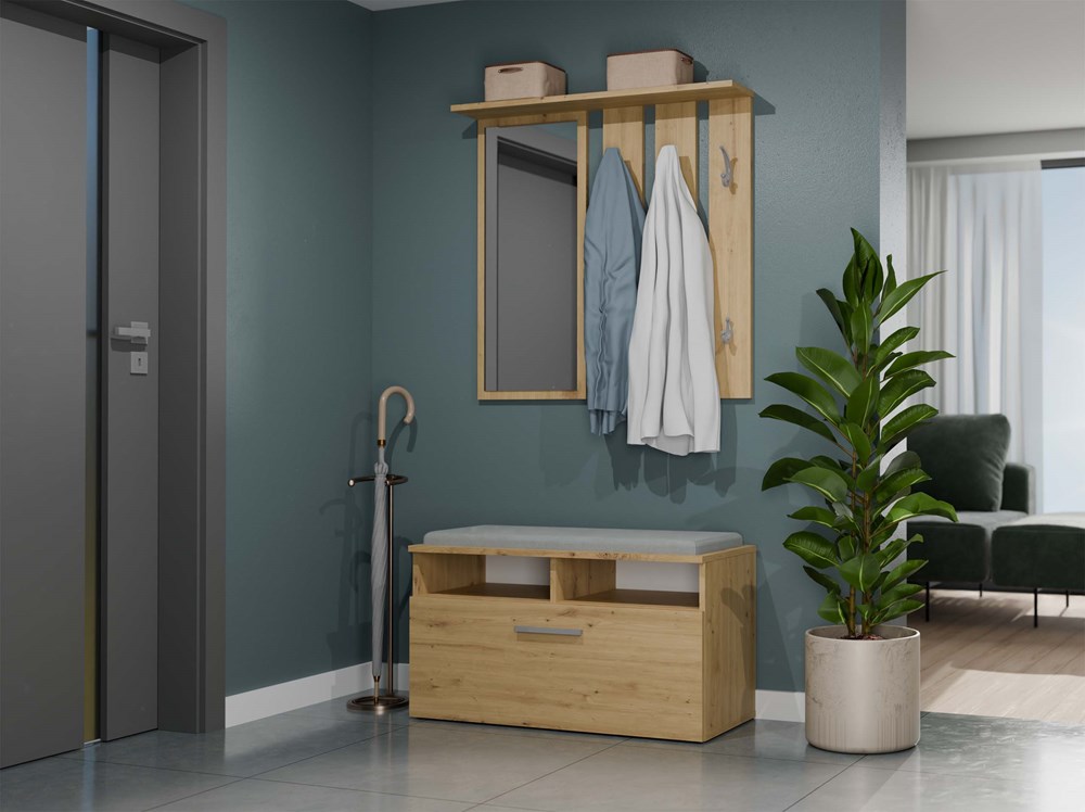 Riva_wieszak-opal_artisan Riva Shoe Cabinet with Seat in Artisan Oak - Image 4