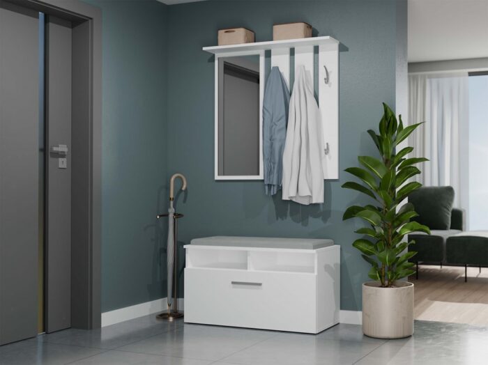 Orion White Shoe Cabinet - Image 4