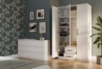 Wardrobe Remos 120 Mirror White - Image 4