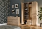 Wardrobe Remos 120 Mirror Sonoma Oak - Image 6