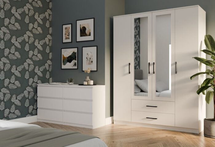 Wardrobe Remos 160 White - Image 3