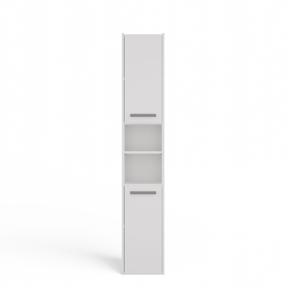 S30BIELFRONTBRYLKA Sara S30 Tall Bathroom Cabinet in White - Image 3