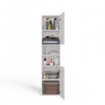 Sara S40 Tall Bathroom Cabinet in White - Image 4