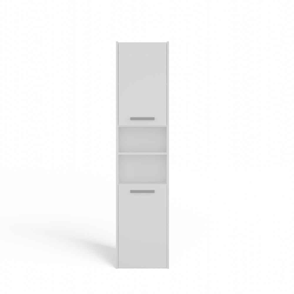 S40BIELBRYLKAFRONTZM Sara S40 Tall Bathroom Cabinet in White - Image 3