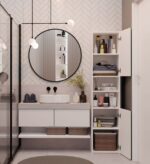 Sara S40 Tall Bathroom Cabinet in White - Image 6