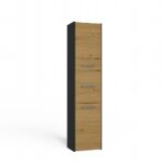 Sara S43 Tall Bathroom Cabinet in Anthracite / Artisan Oak - Image 8