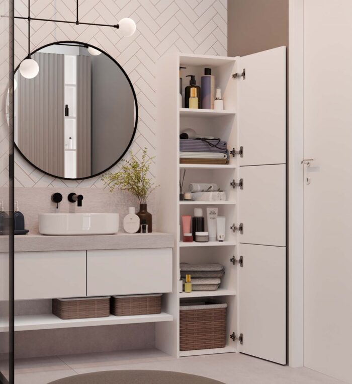 Sara White Storage Cabinet - Image 3