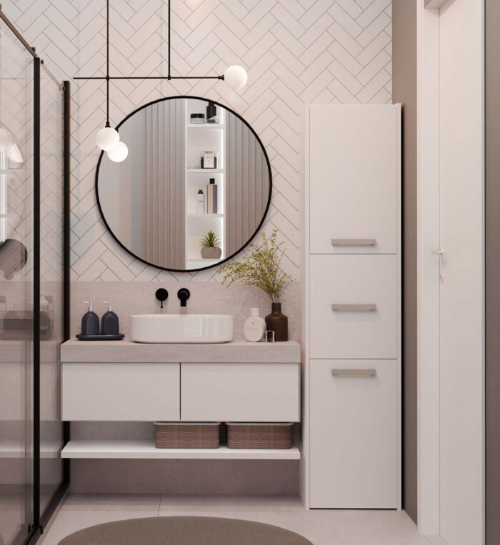 Sara White Storage Cabinet - Image 2