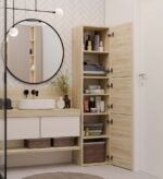 Sara S43 Tall Bathroom Cabinet in Sonoma Oak - Image 2