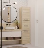 Sara S43 Tall Bathroom Cabinet in Sonoma Oak - Image 6