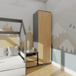 Wardrobe Liora 50 Anthracite Oak - Image 5