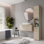 Sara S30 Tall Bathroom Cabinet in Sonoma Oak - Image 2