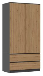 Wardrobe Liora SS-90 Anthracite Oak - Image 3