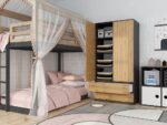 Wardrobe Liora SS-90 Anthracite Oak - Image 4