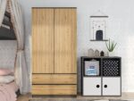 Wardrobe Liora SS-90 Anthracite Oak - Image 5