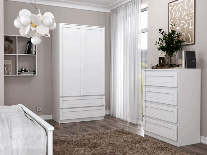 Wardrobe Arvis 90 White - Image 3