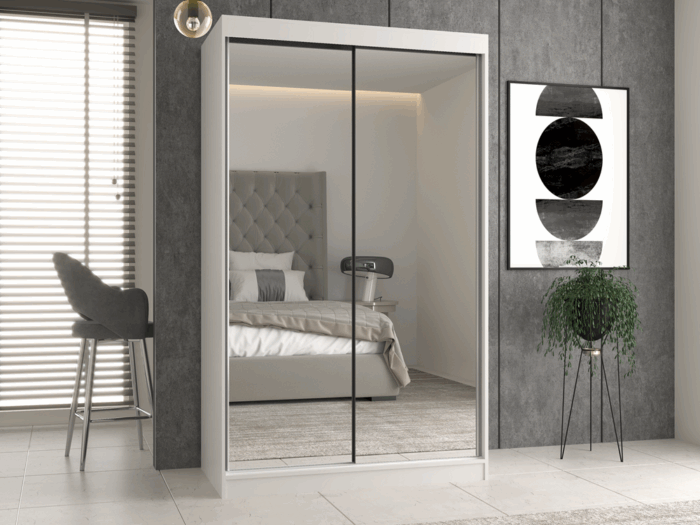 Wardrobe Elara 120 White - Image 5