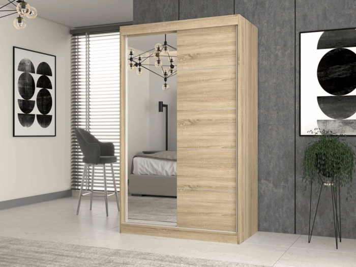 Wardrobe Elara 120 Sonoma Oak - Image 2