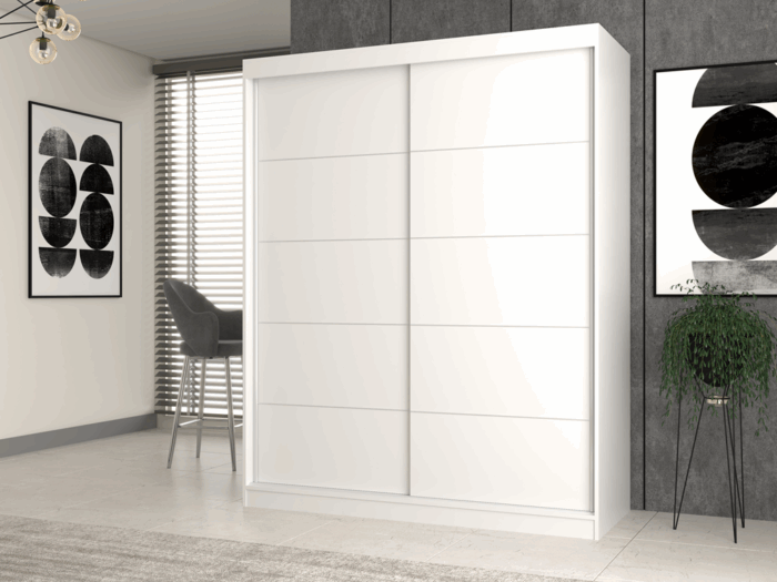 Wardrobe Elara 160 White - Image 2