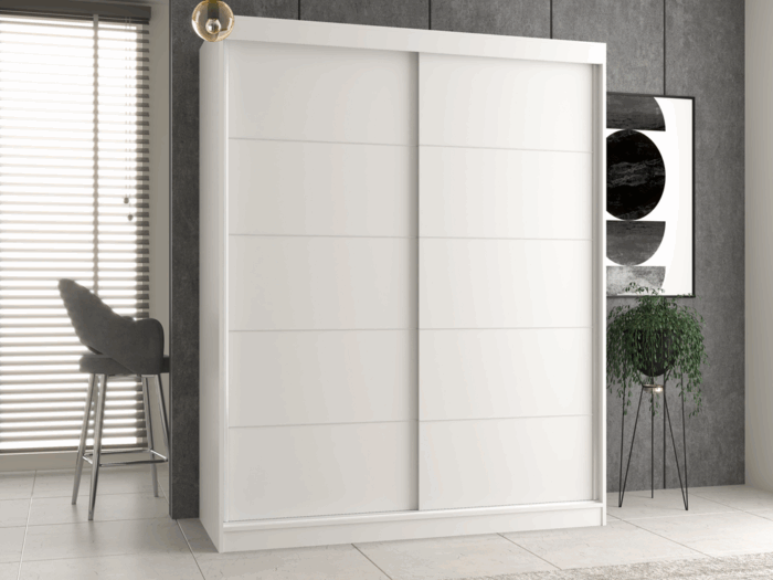 Wardrobe Elara 160 White - Image 3