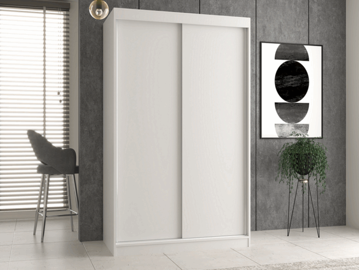 Wardrobe Elara 120B White - Image 4