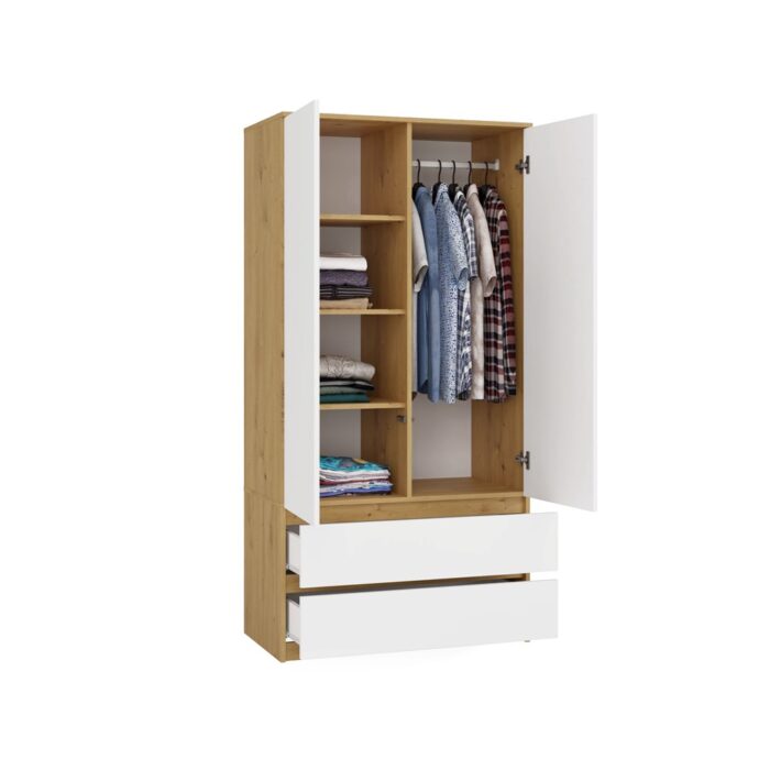 Wardrobe Liora SS-90 Oak White - Image 2