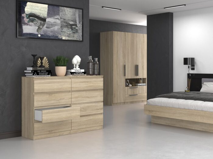 Malwa M8 Wide Chest – Sonoma Oak 140cm - Image 5