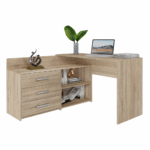 DANY Sonoma Oak Corner Desk - 3 Drawers - Image 3