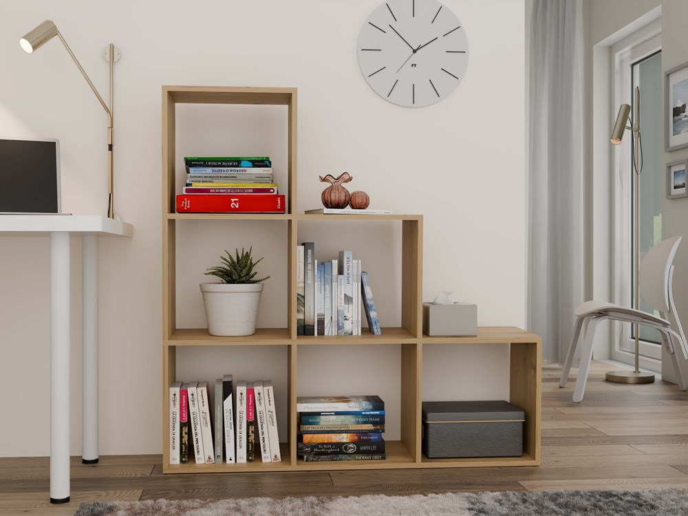 Step_30_artisan_2 STEP RS-30 Modern Cube Bookcase in Artisan Oak - Image 5