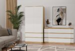 Wardrobe Liora SS-90 Oak White - Image 11