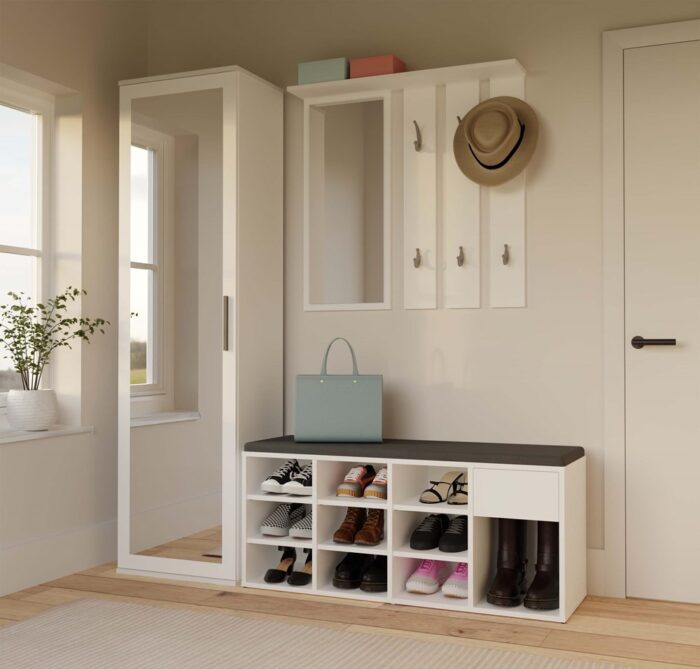 Tallin White Shoe Rack - Image 5