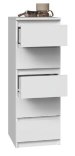 Malwa W5 Tallboy 5-Drawer Chest - White - Image 2