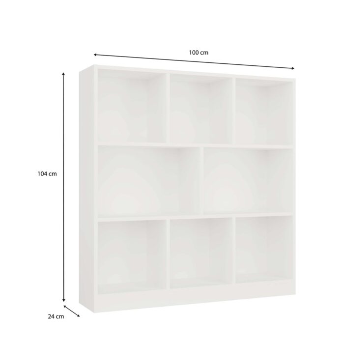 Nexa 8P White Bookcase - Image 3