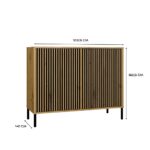 Kamaro Slim 2-Door Sideboard with Slatted Front - Image 5