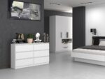Malwa M6 Wide Dresser - White Matte - Image 6
