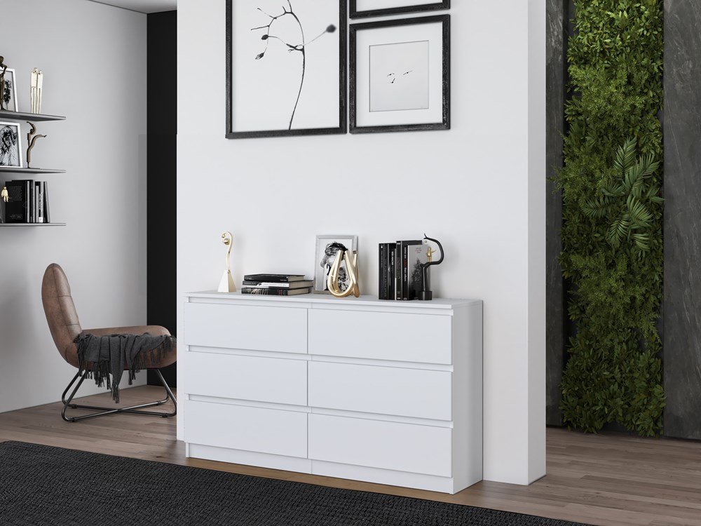 W_M6_140 Malwa M6 Wide Dresser - White Matte - Image 10