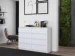 Malwa M8 Wide 8-Drawer Dresser - 140cm - White - Image 7